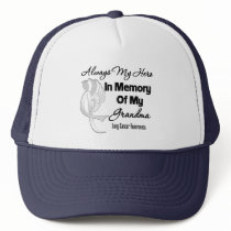 Always My Hero In Memory Grandma - Lung Cancer Mesh Hats