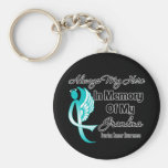 Always My Hero In Memory Grandma - Ovarian Cancer keychains