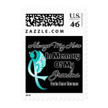 Always My Hero In Memory Grandma - Ovarian Cancer Stamp