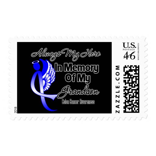 Always My Hero In Memory Grandson - Colon Cancer Stamps