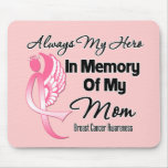 Always My Hero In Memory Mom - Breast Cancer Mouse Pad