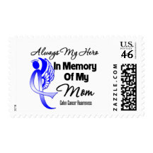 Always My Hero In Memory Mom - Colon Cancer Stamp