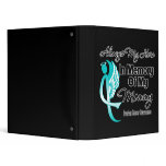 Always My Hero In Memory Mommy - Ovarian Cancer Vinyl Binder