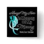 Always My Hero In Memory Mommy - Ovarian Cancer Button