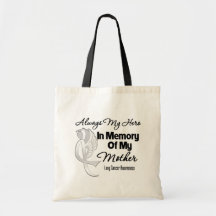 Always My Hero In Memory Mother - Lung Cancer Canvas Bags