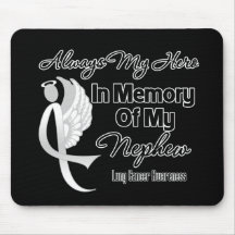 Always My Hero In Memory Nephew - Lung Cancer Mouse Pad