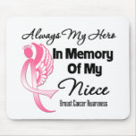 Always My Hero In Memory Niece - Breast Cancer Mouse Pad