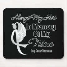 Always My Hero In Memory Niece - Lung Cancer Mouse Pad