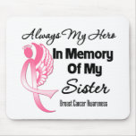 Always My Hero In Memory Sister - Breast Cancer Mouse Pads