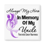 Always My Hero In Memory Uncle - Pancreatic Cancer Magnets