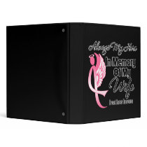 Always My Hero In Memory Wife - Breast Cancer 3 Ring Binder