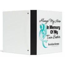 Always My Hero Memory Twin Sister Ovarian Cancer Binders