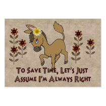 Always Right Burro Business Cards