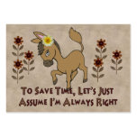 Always Right Burro Business Cards