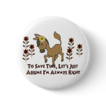 Always Right Burro buttons