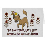 Always Right Burro Greeting Cards