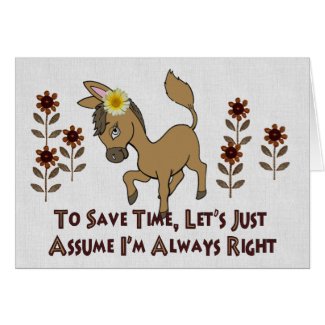 Always Right Burro Greeting Cards