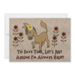 Always Right Burro Personalized Invitations