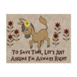 Always Right Burro Postcard