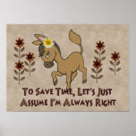 Always Right Burro Print