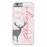 Always Stag Phone Case with Peonies