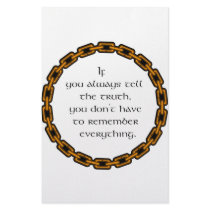 Always tell the truth stationery
