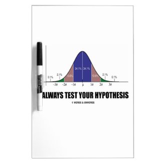 Always Test Your Hypothesis (Bell Curve Humor) Dry-Erase Board
