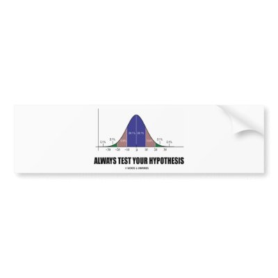 Always Test Your Hypothesis (Statistical Attitude) Bumper Sticker by wordsunwords