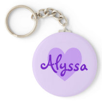 Alyssa in Purple Keychains
