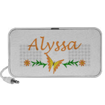 Alyssa (Orange Butterfly) Mini Speaker