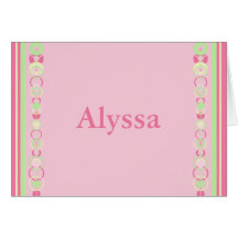 Alyssa Pink Modern Circles Card