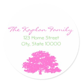 Alyssa Tree Envelope Seal bat mitzvah sweet 16 sticker
