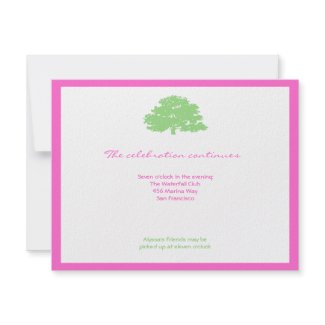 Alyssa Tree of Life Bat Mitzvah Wedding Reception invitation