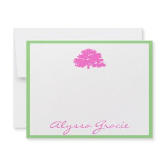Alyssa Tree of Life Bat Mitzvah Wedding Thank You invitation