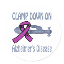 Alzheimer&Apos;S Disease Round Stickers