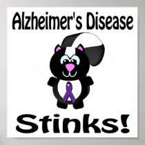 Alzheimer's Disease Stinks Skunk Awareness De Poster
