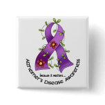 ALZHEIMER’S DISEASE AWARENESS Flower Ribbon 1 Pins