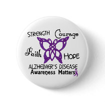 Alzheimer’s Disease Celtic Butterfly 3 Pinback Buttons