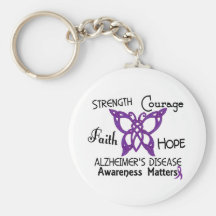 Alzheimer’s Disease Celtic Butterfly 3 Key Chain