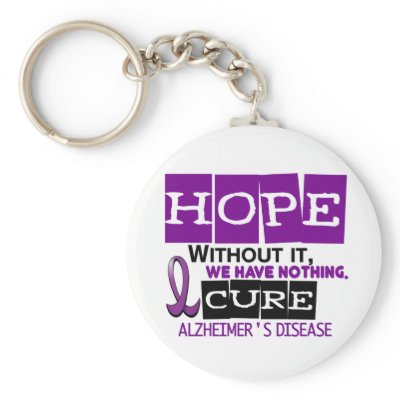 Alzheimer’s Disease HOPE 2 Key Chains by awarenessgifts