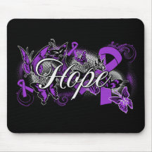 Alzheimer’s Disease Hope Garden Ribbon Mousepads