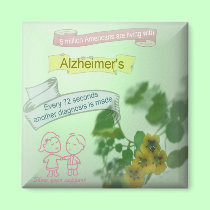 Alzheimers awareness Magnet by deesbasenjis Alzheimers awareness Magnet