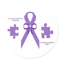 ALzheimer's Awareness Stickers by KABSANNIE ALzheimer's Awareness Stickers