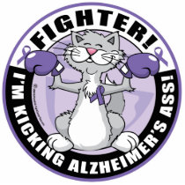 Alzheimers Cat Fighter photo sculptures