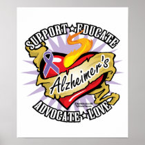 Alzheimers Classic Heart Print