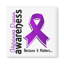 Alzheimer's Disease Awareness 5 Refrigerator Magnet