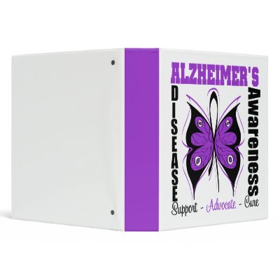 Alzheimers Disease Awareness Butterfly Binder by giftsforawareness