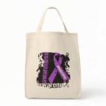 Alzheimers Disease Awareness Grunge Ribbon bags