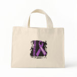 Alzheimers Disease Awareness Grunge Ribbon bags