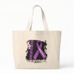 Alzheimers Disease Awareness Grunge Ribbon bags